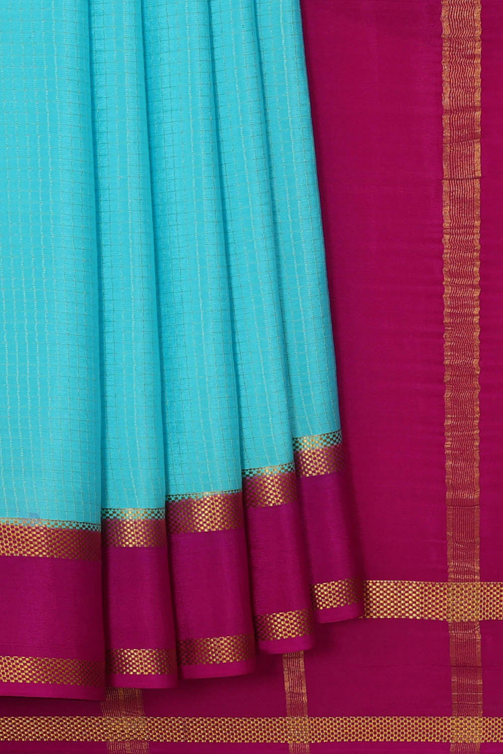 Image of Binny Crepe Sky Blue Saree